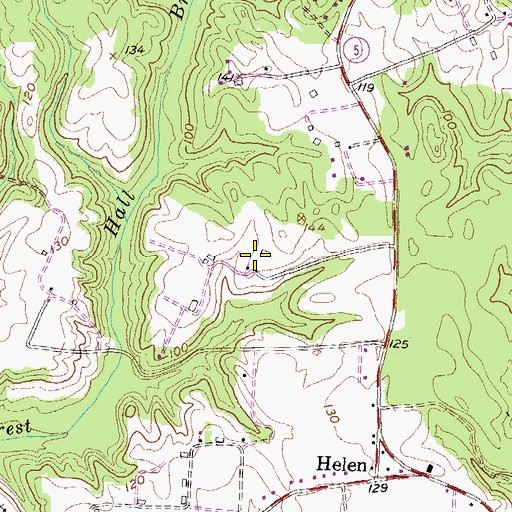 Topographic Map of Helen Farmettes, MD