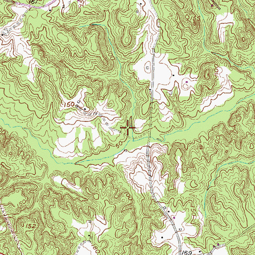 Topographic Map of Holly Acres, MD