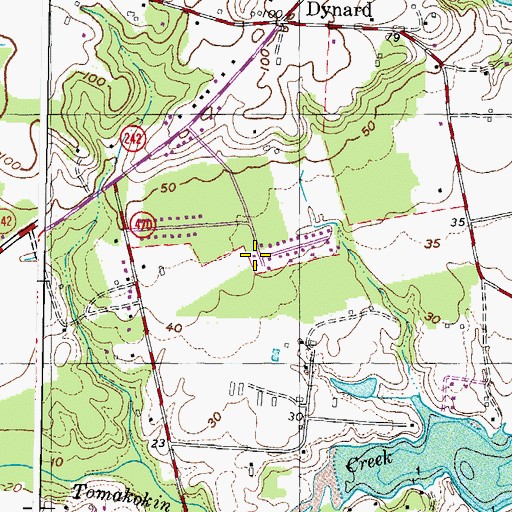 Topographic Map of Mount Pleasant, MD