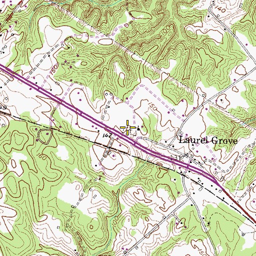 Topographic Map of Mount Zion Methodist Cemetery, MD