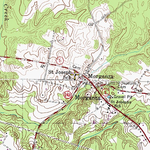 Topographic Map of Saint Joseph Catholic Church, MD