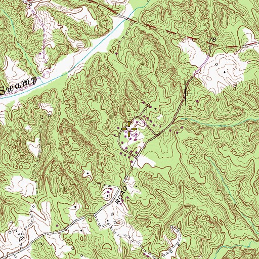 Topographic Map of Shady Dale, MD