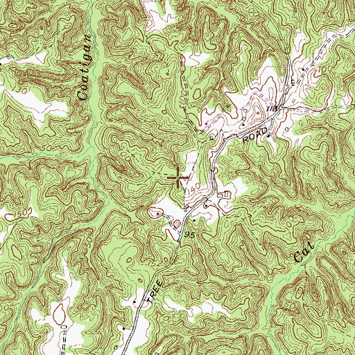 Topographic Map of Widow Woods, MD