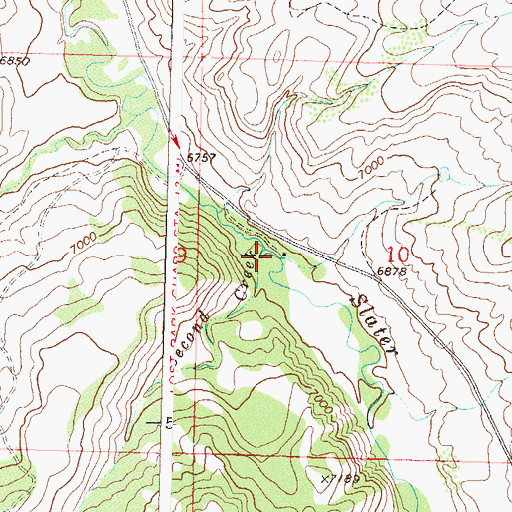 Topographic Map of Second Creek, CO