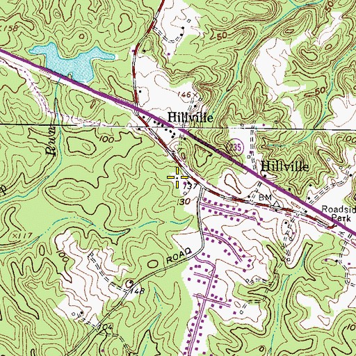 Topographic Map of Fenwicks Tavern Post Office (historical), MD