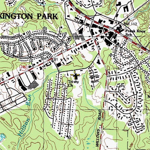 Topographic Map of Lexington Park Elementary School, MD