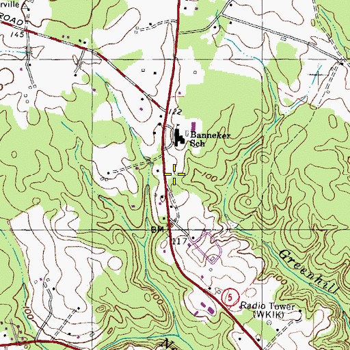 Topographic Map of Loveville Special Education Center, MD