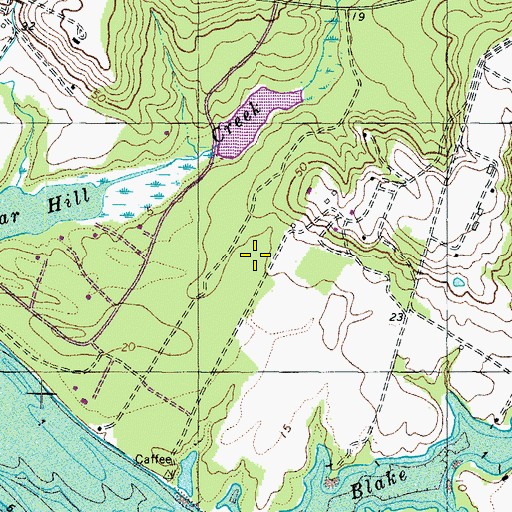 Topographic Map of Mulberry Fields, MD