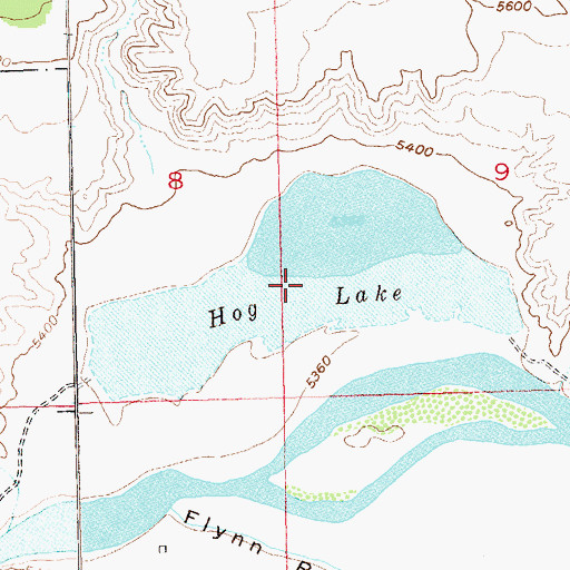 Topographic Map of Hog Lake, CO