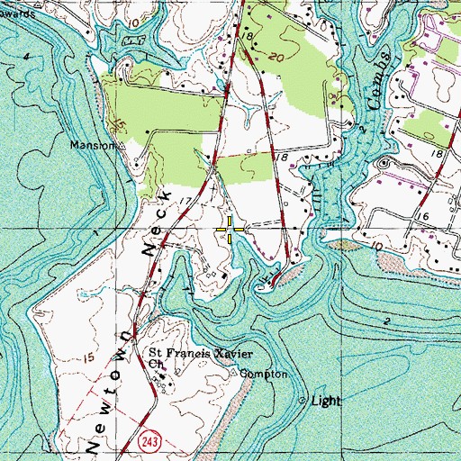 Topographic Map of Saint Williams Creek, MD