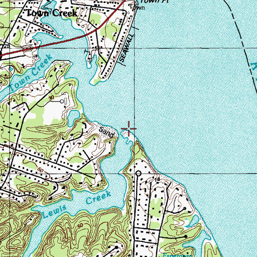 Topographic Map of Thorns Point, MD