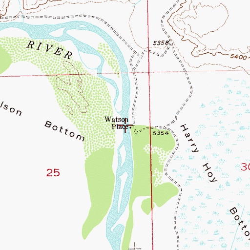 Topographic Map of Watson Place, CO