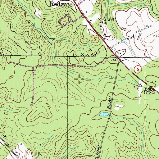 Topographic Map of Wilderness, MD