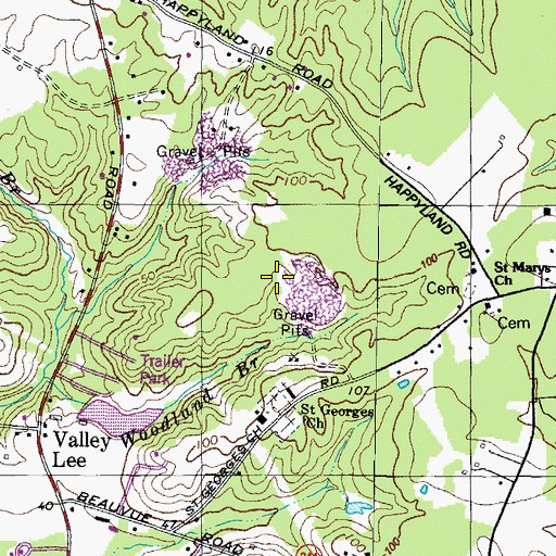 Topographic Map of George B Cecil Memorial Park, MD