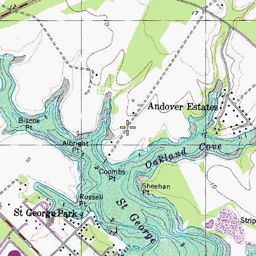Topographic Map of Westbury Manor, MD