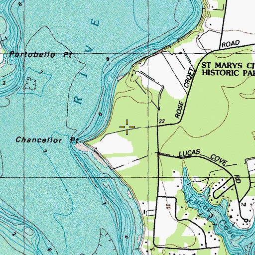 Topographic Map of Chancellors Point (historical), MD