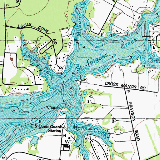 Topographic Map of Grason Landing, MD