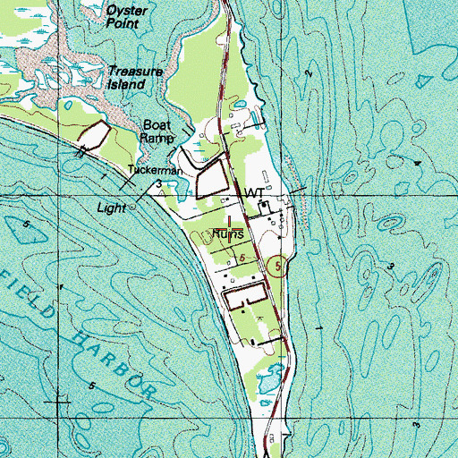 Topographic Map of Hammond General Hospital (historical), MD