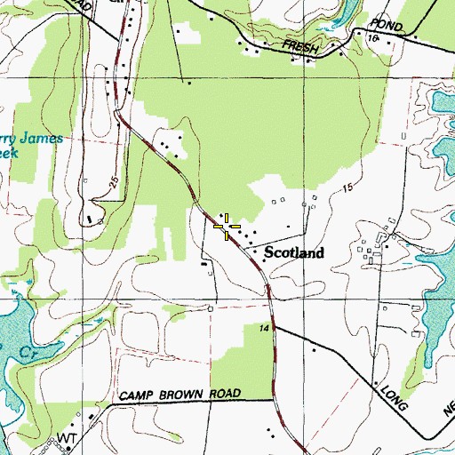 Topographic Map of Kirk House, MD