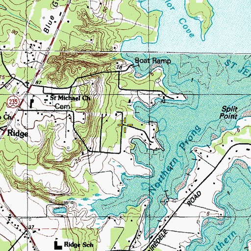 Topographic Map of Portneys Overlook, MD