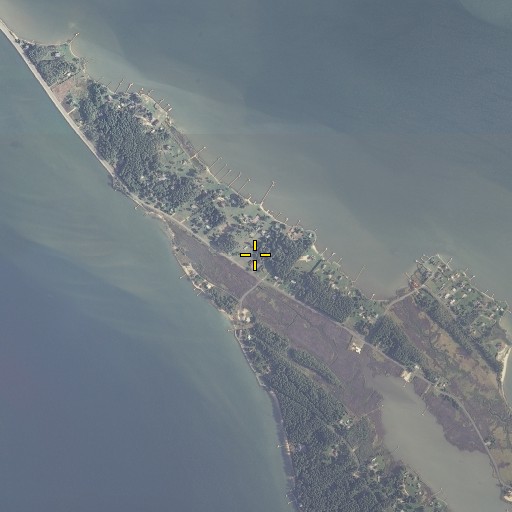 Aerial/Satellite Image of Saint George Island United Methodist Church, MD