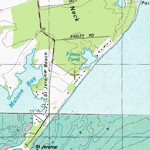 Topographic Map of Saint Jeromes Manor, MD