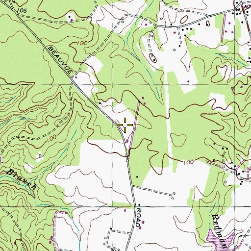 Topographic Map of Saint Mary's County, MD
