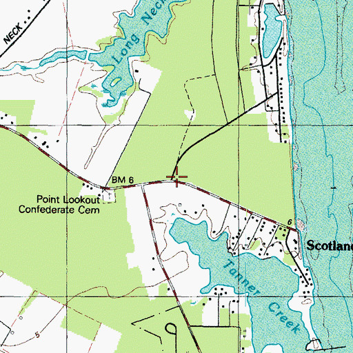 Topographic Map of Saint Michaels Manor, MD