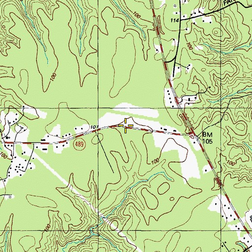 Topographic Map of Salisbury Plains, MD