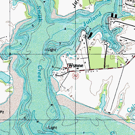 Topographic Map of Wynne Post Office (historical), MD