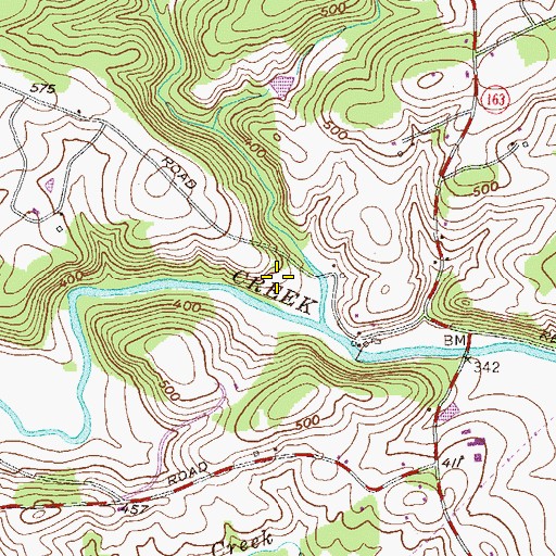 Topographic Map of Eden Mills Park, MD
