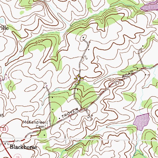 Topographic Map of Farmington, MD