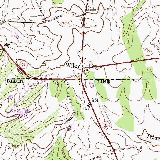 Topographic Map of Wileys Corner, MD
