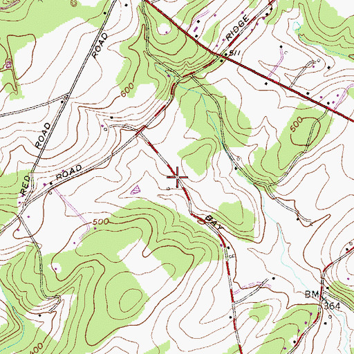 Topographic Map of Bay Ridge, MD