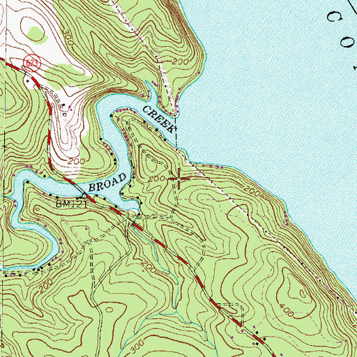 Topographic Map of Broad Creek Park, MD