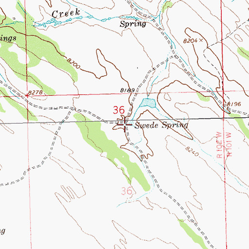 Topographic Map of Swede Spring, CO