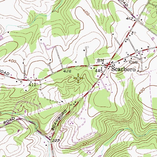 Topographic Map of Scarboro Conservation Area, MD