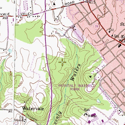 Topographic Map of Bel Air Courthouse Historic District, MD