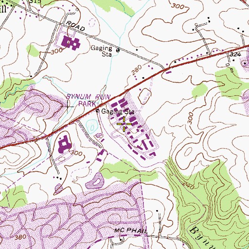Topographic Map of Brierwood, MD