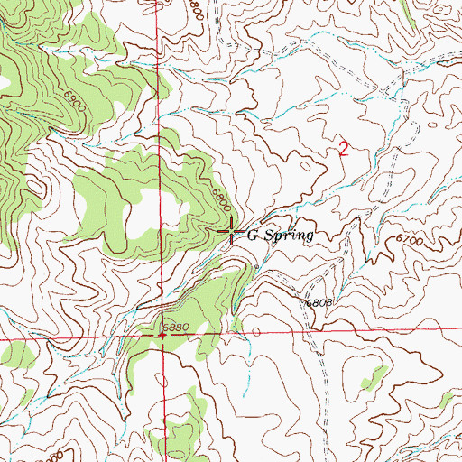 Topographic Map of G Spring, CO