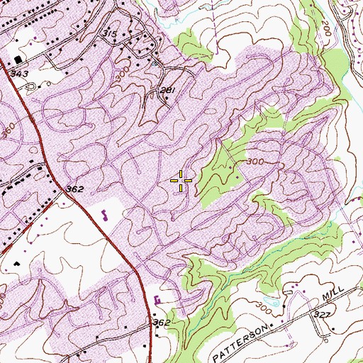 Topographic Map of Colonial Acres, MD