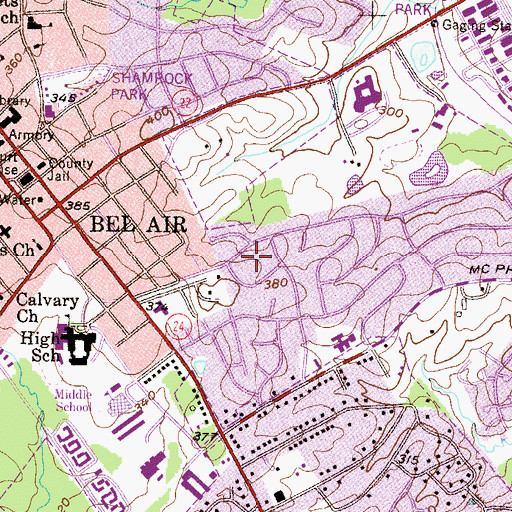 Topographic Map of Country Village, MD