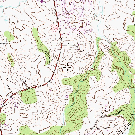 Topographic Map of Eagle Estates, MD