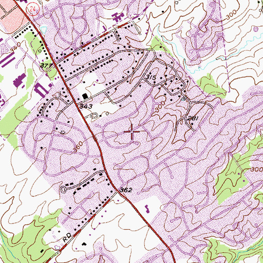 Topographic Map of Fairmont, MD