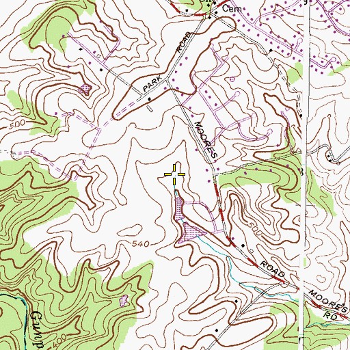 Topographic Map of Glen Elyn, MD