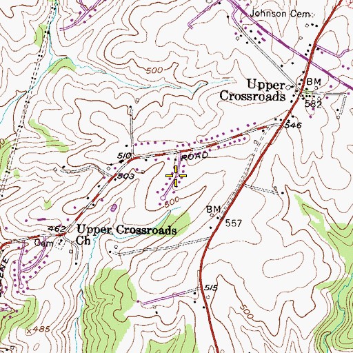 Topographic Map of Hunting Ridge, MD