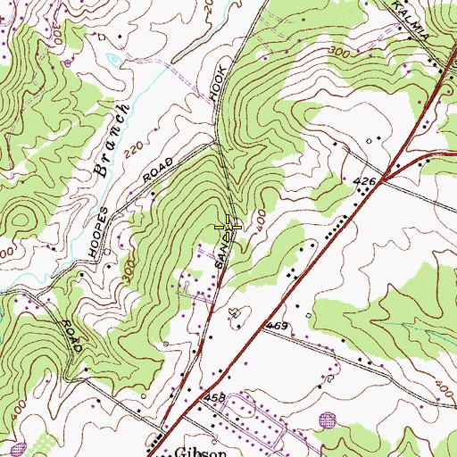 Topographic Map of Mechanicsville (historical), MD