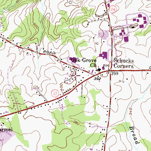 Topographic Map of Oak Dale, MD