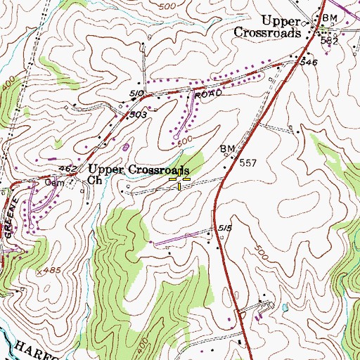 Topographic Map of Orchard Lakes, MD