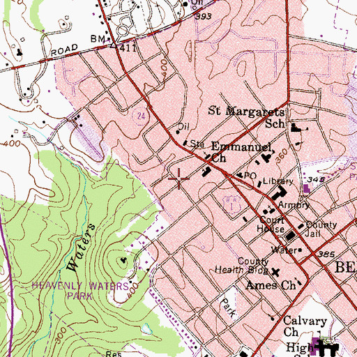 Topographic Map of Roland Place, MD
